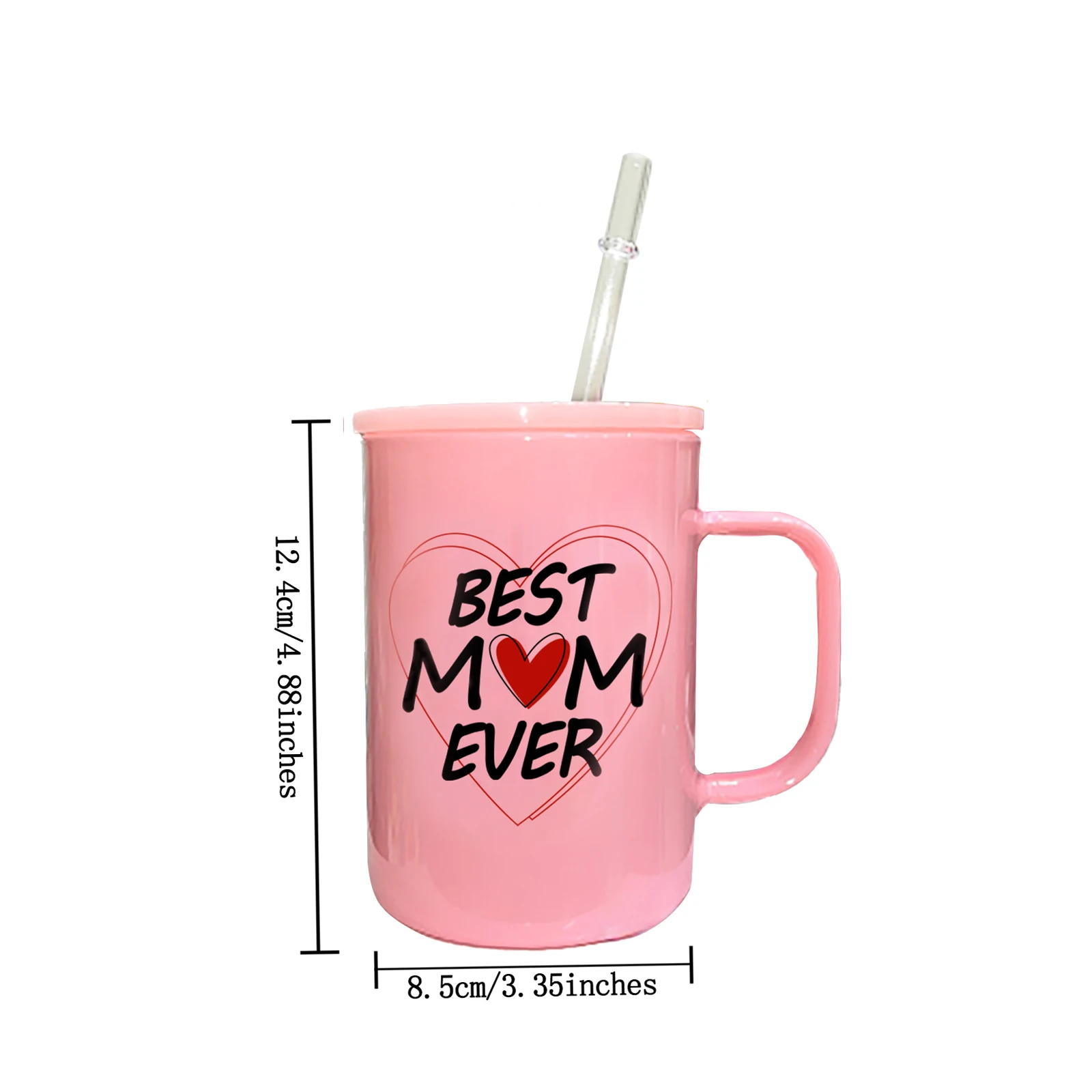 Hot sale jelly cup with lids glass drinking bottle 17oz sublimation ice-cream colors glass can beer coffee mug jar with handle