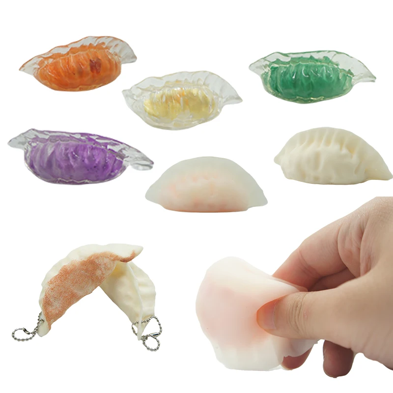 Dumpling Squishy Slow Rising Stress Relief Squish Toys Simulation Steamed Buns Squeeze Toys Antistress Dumpling Model