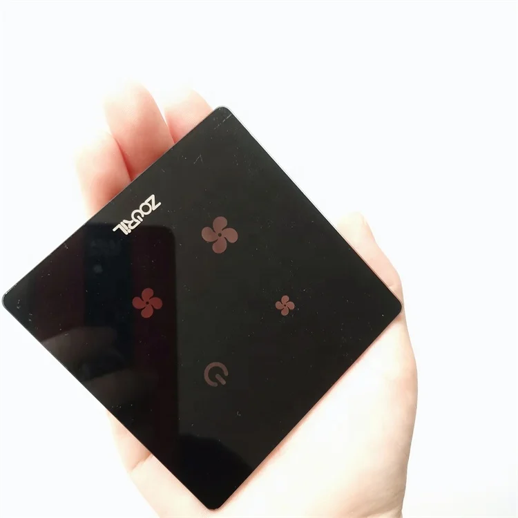 Costom Design Blue Tempered Glass Glass Cover Panel Plate for Industrial Machine Control Display Board