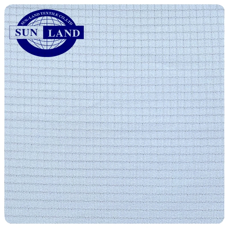 Breathable Quick Dry Fabric for Sportswear Half-shine Knitted Polyester Dry Fit Mini Waffle