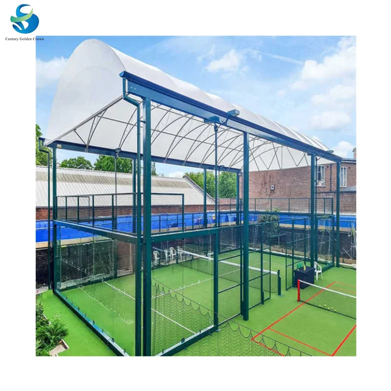 High Quality Outdoor Indoor Paddle Tennis Court Padel Court With Covering Roof