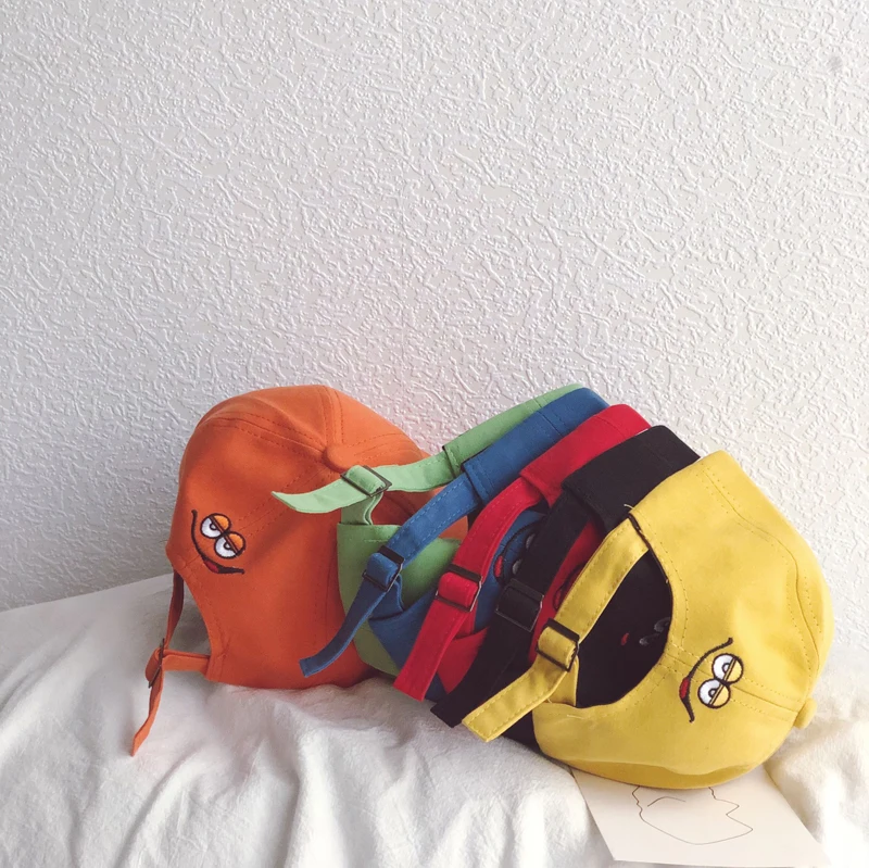 OEM Custom Toddler Baseball Cap Spring And Autumn Cartoon Boy Girl Flat Along Hip Hop Baby Baseball Cap