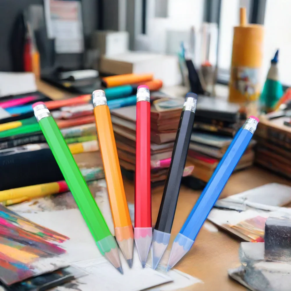 Novelty Jumbo Giant Pencil with Eraser Unique Standard Pencil