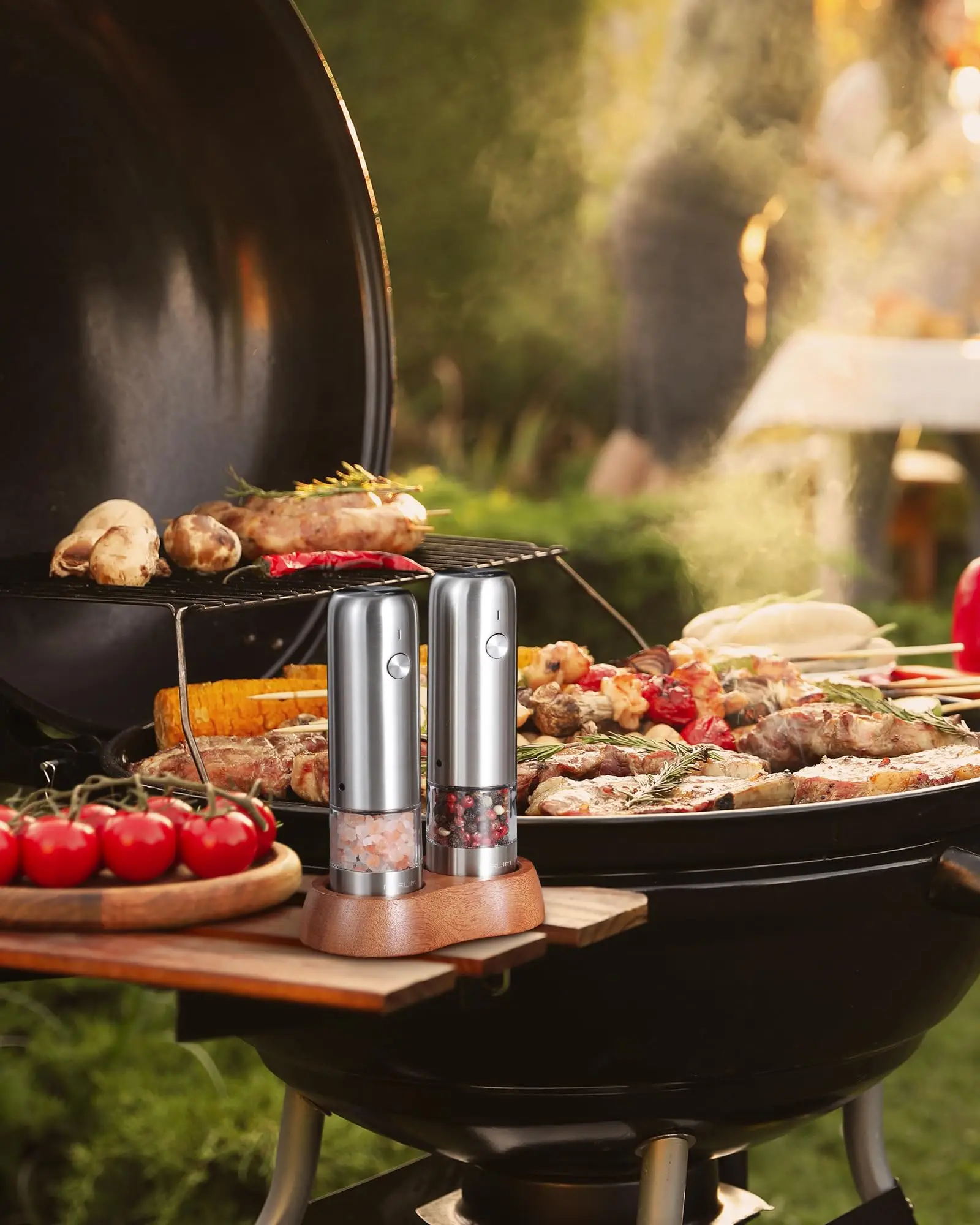 High quality rechargeable electric pepper and salt grinder set stainless steel electric pepper grinder