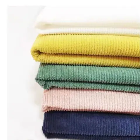 Knitted  100% Polyester High Quality home Textile Garment Fabric 100% Polyester Velvet Thick Strips Corduroy Fabric