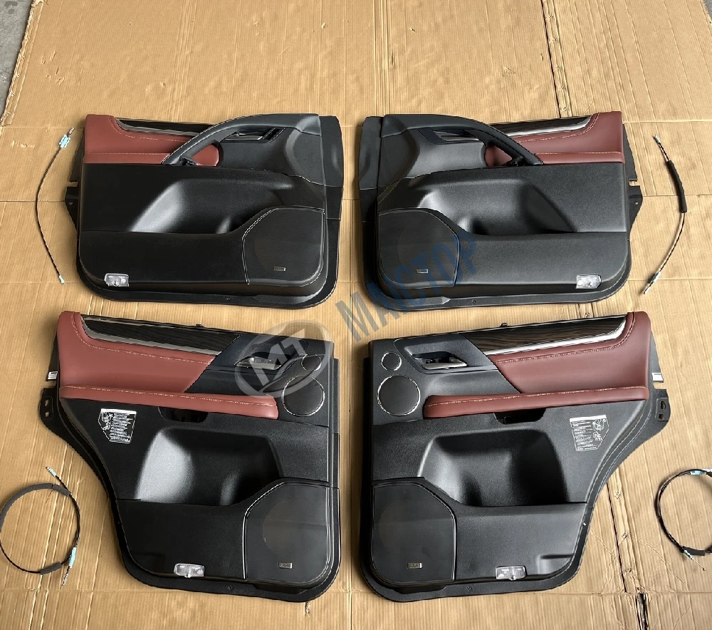 Maictop Car conversion Luxury interior door plate For LX LX570 2008-2015 Upgrade to 2021 door panel