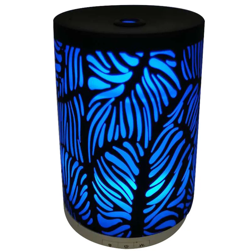 Skin Care Green Germ Killer Hot Sale RGB Color LED Light Fragrance Humidifier Cylinder China Glass Essential Oil Aroma Diffuser