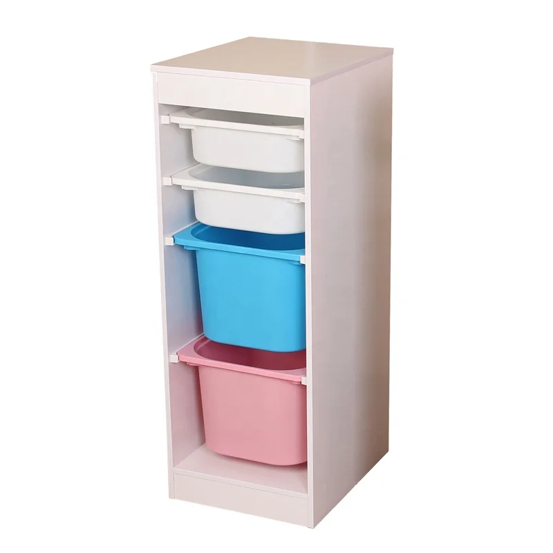 
XKF006 Wooden Kids Storage bins with plastic bins Kids Collection 2020 
