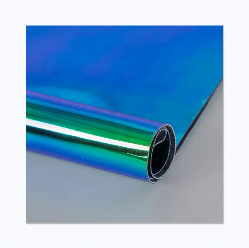
For handbags/decorations/crafts/boxes metallic pu holographic leather 