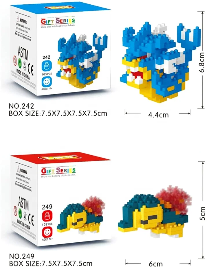 Mini brick game Pokemoner mini Building Blocks toys Micro-small Particles Pokemoner Toys Cartoon blocks Pocket toys (NO.PA0040)