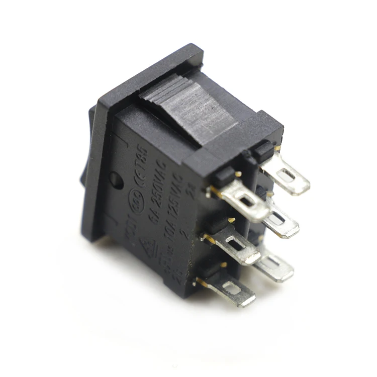 kcd1-203 21*15 6pin on off on T85 1E4 6A 250VAC 10A 125VAC 3 positon center off ROCKER SWITCH panel