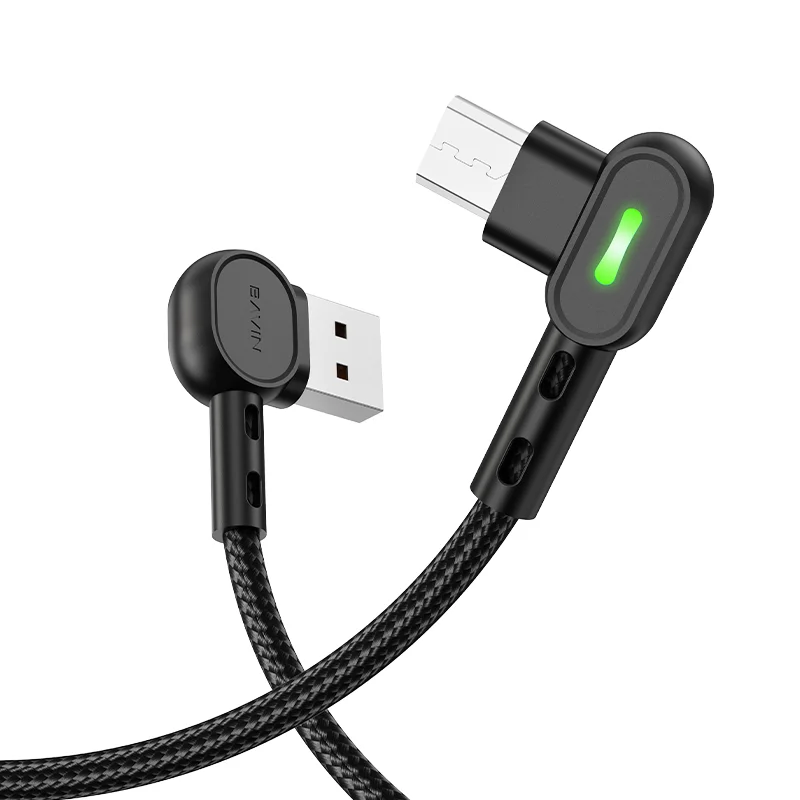 Бавин пользовательские l-образный usb 2 0 Плетеный тканевый кабель для мобильного телефона 90-градусный с разъемом type-c qc3.0 Быстрый зарядный