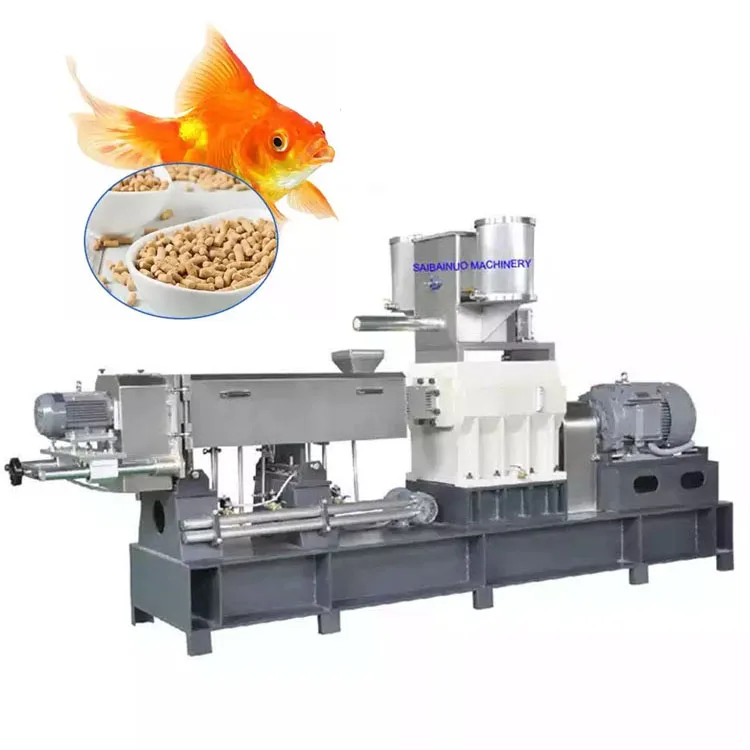 Fish feed floating extruder machine screw float fish feed pellet machine large fish feed machine