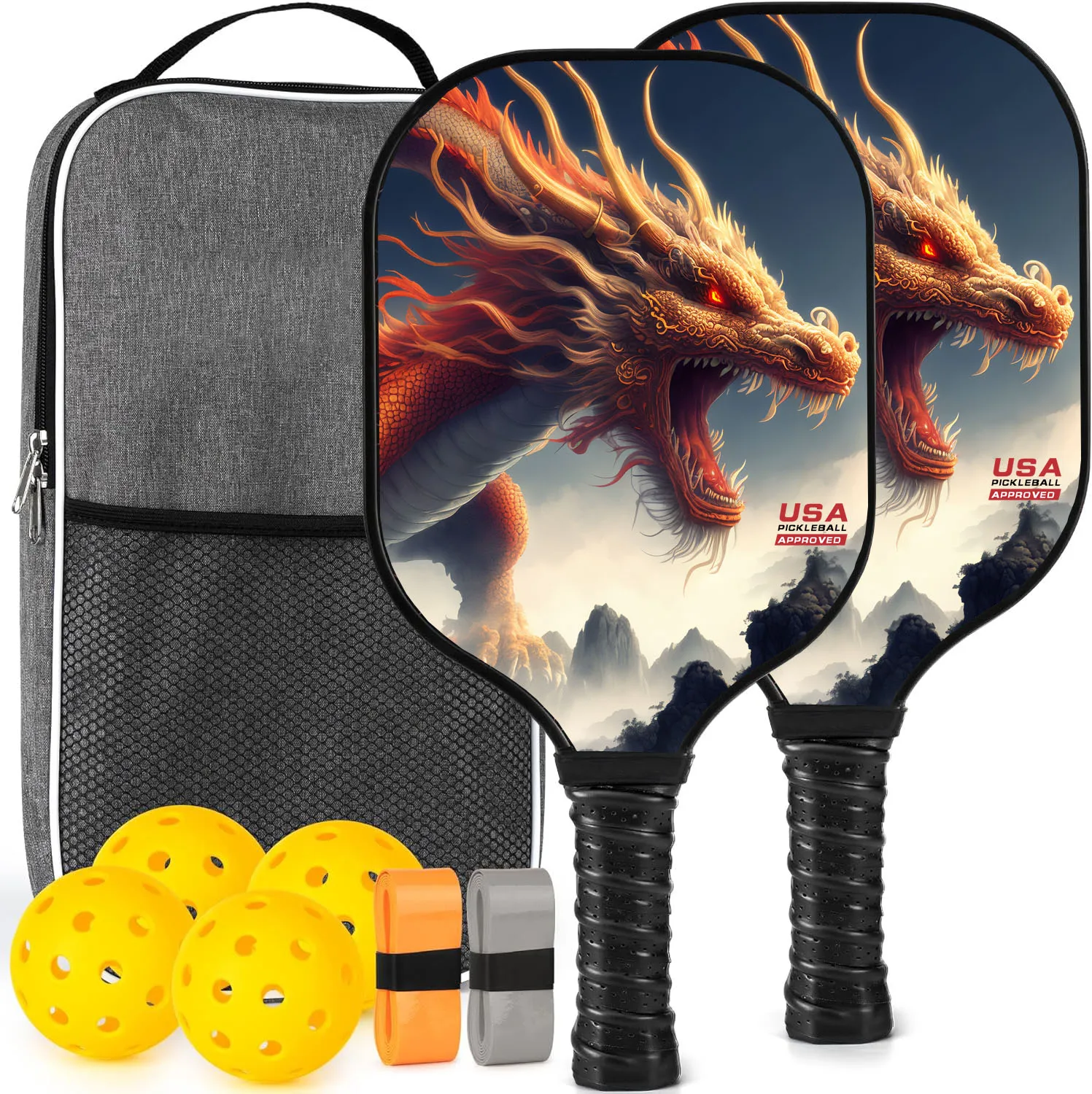 OEM/ODM uspa T700 Carbon Fiber Pickle Ball Paddle 16MM Usapa Approved Rough Surface Spin Foam Thermoformed Pickleball Paddle