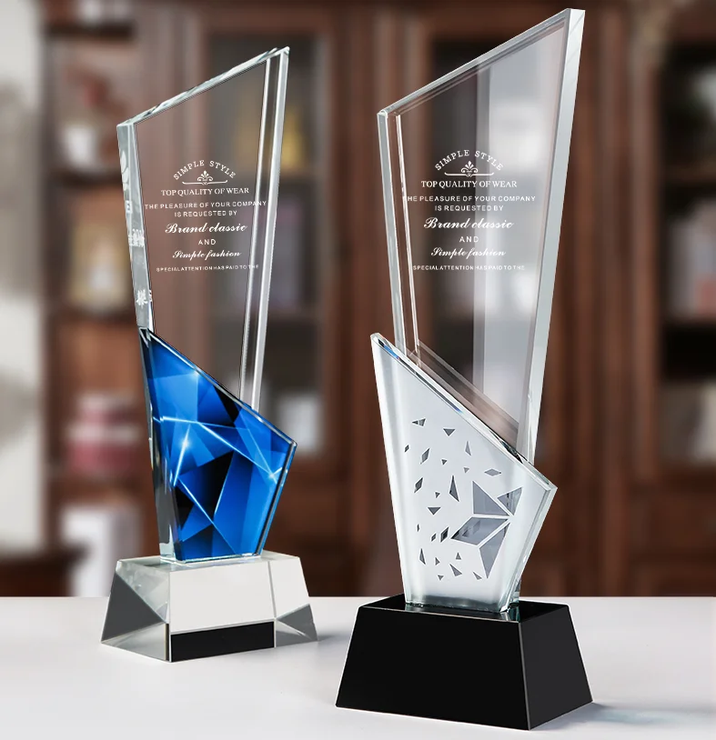 Customized K9 Crystal Trophy Star Decorative Glass Award Sports Events Souvenirs promotional award plaque crystal
