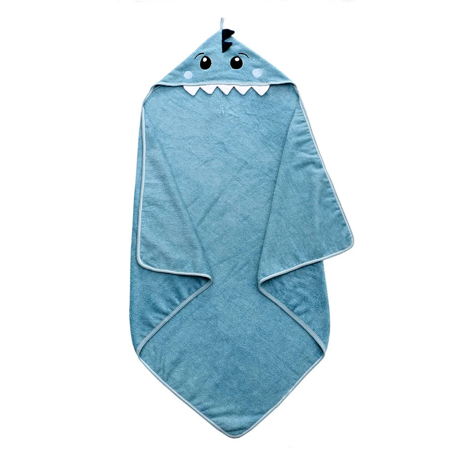 High-density thickened coral fleece hooded bathrobe Baby soft hooded cape Autumn winter children hooded bath towel wholesale