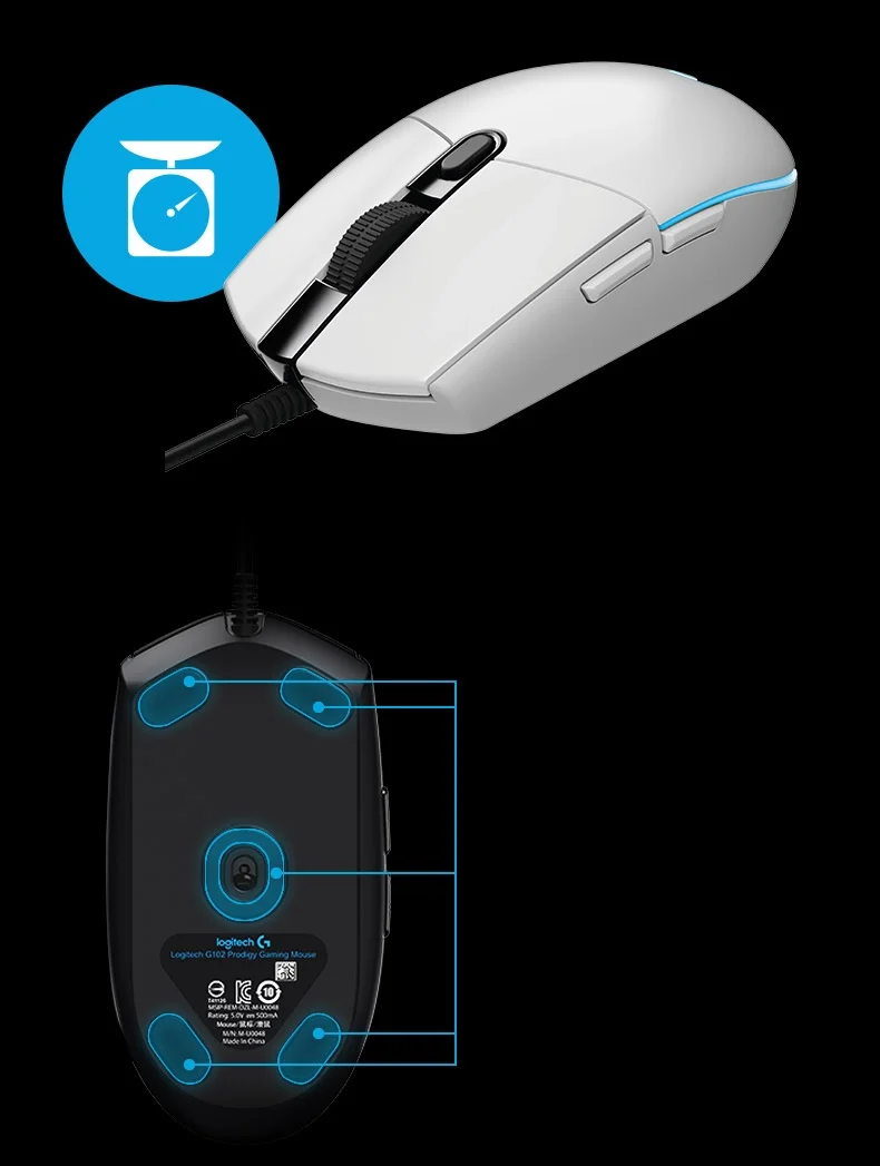 Мышь Logitech G102 LIGHTSYNC/игровая оптическая 8000 точек/дюйм 16 8 м 6