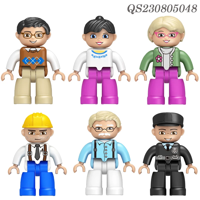 QS High Quality Mini Cartoon Figures Kids Educational Variable Style Plastic Building Blocks Doll Toys For Children Funny Gift