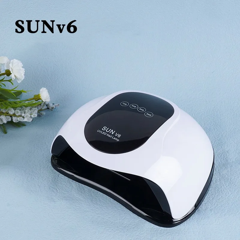 2023 Professional SUN V6 128W 36 beads Portable Led UV Nail Sun Light Table Polish Gel nail Dryer nail lamp with LED display