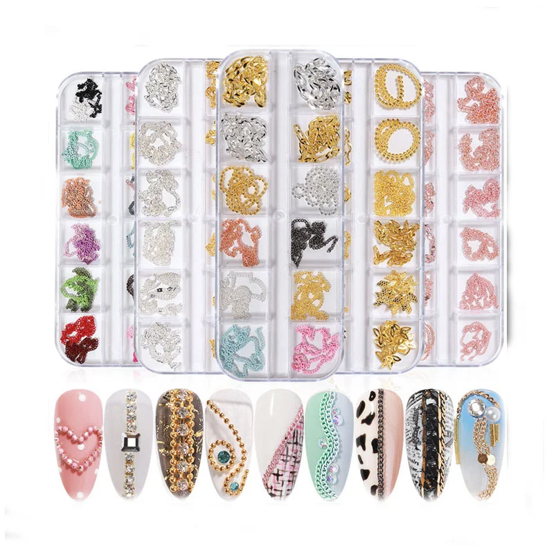 Nail Salon Professional Products Accessories Decoration Design Set Diamond Nail Art Rhinestone Box