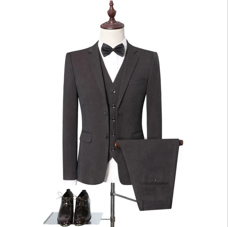 Custom European style formal mens suit three pieces set with high quality