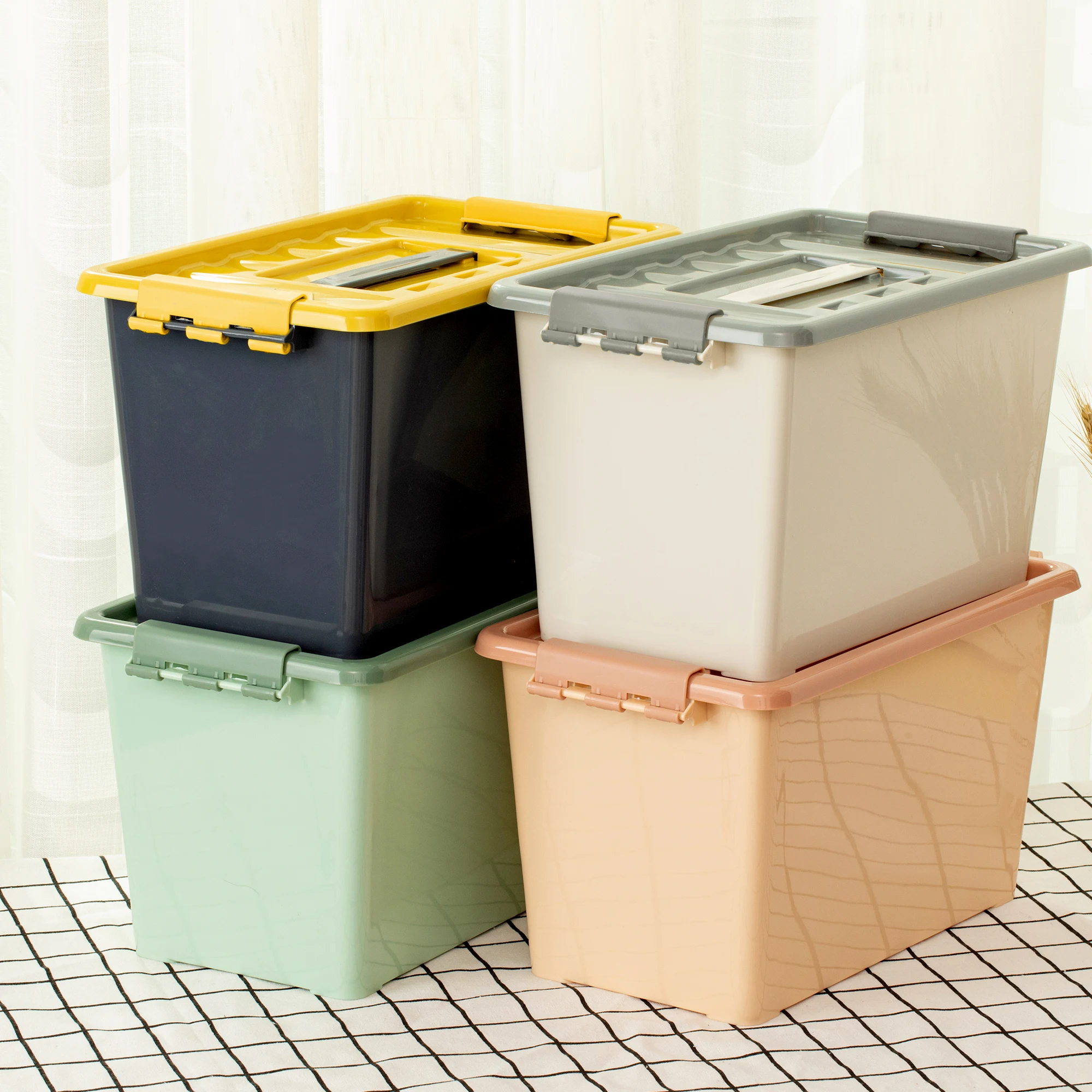 Bins Extra Large Storage Container 8l Clear Tote Bin Storage 8l 50 Gallon Plastic Tote with Lid