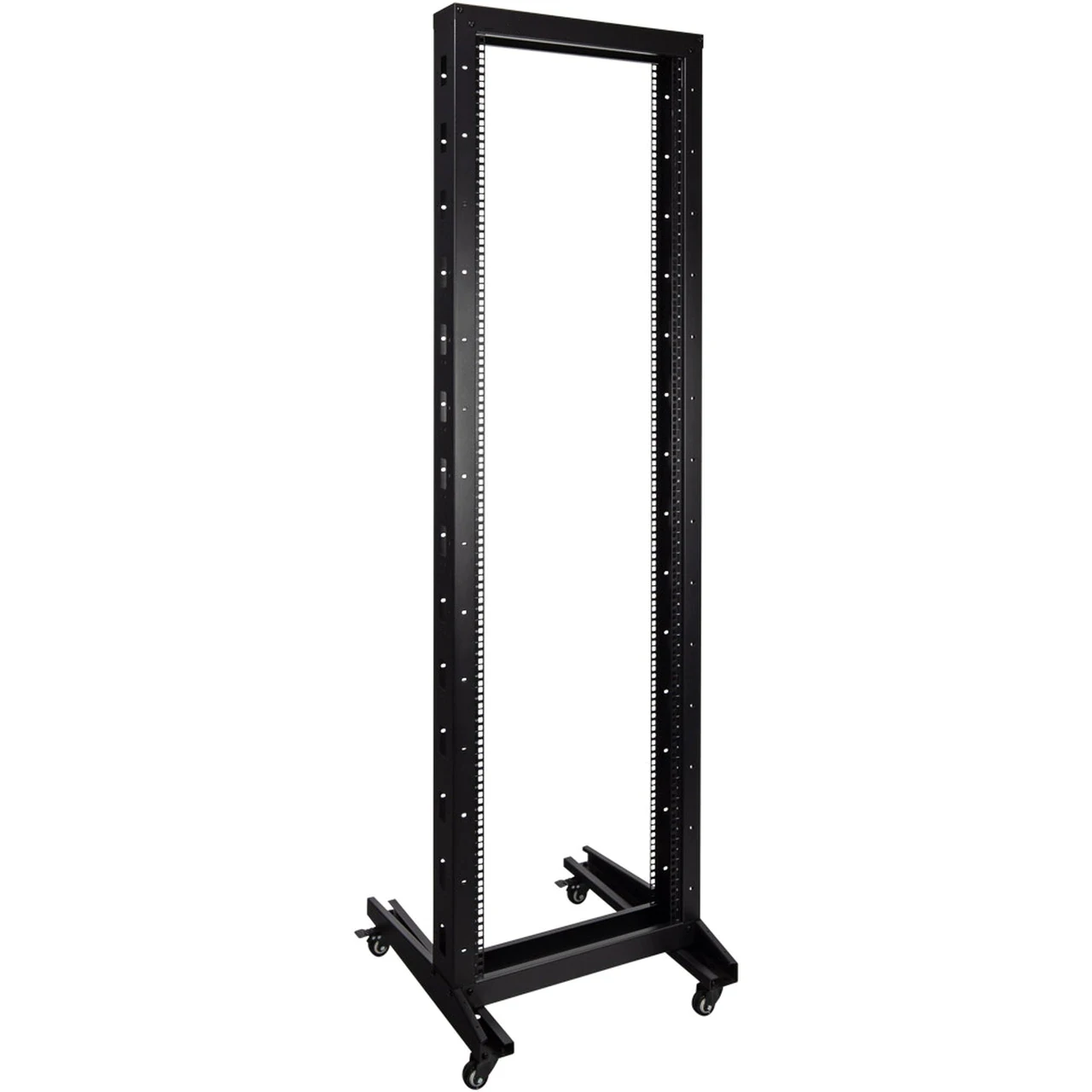 42U 2-Post Open Frame Rack with Casters