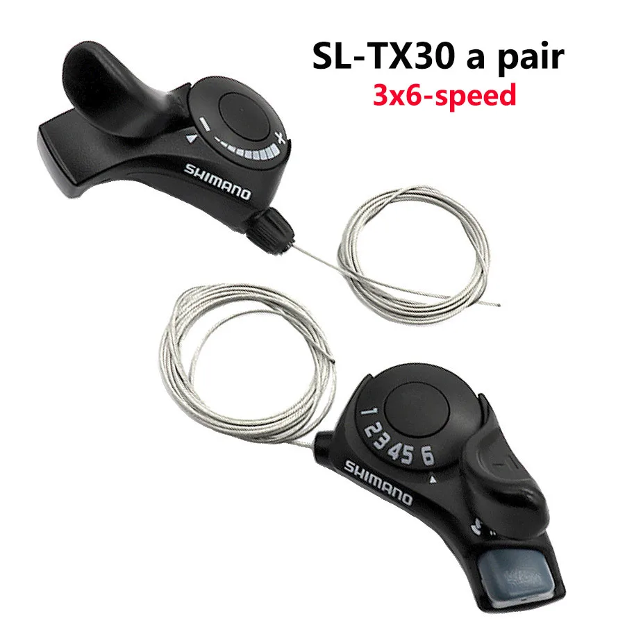 Горных велосипедов Shimano турнир SL TX30 велосипед переключения передач 6/7/18/21 скорость SL-TX50 перемещения рычага для Внутренняя Шестерня кабеля в комплекте оригинальных запасных частей