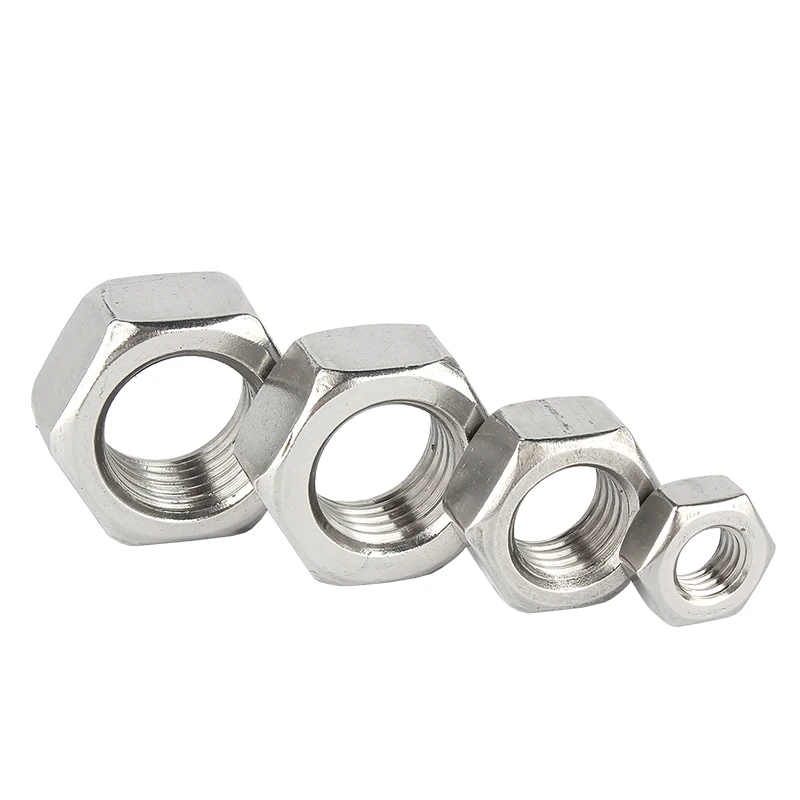 China Fastener Manufacturer 304 Stainless steel DIN934 hexagon nuts Steel Galvanized  hex nut