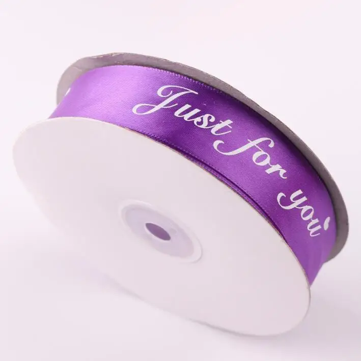 
Support Custom Valentine Wedding Print Polyester Satin Ribbon 