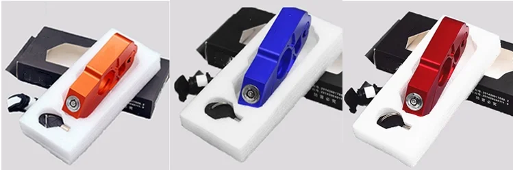 Double Cylinder Hole Lock Body Motorcycle Brake Throttle Key Box Break Universal Grip Handlebar Lever Aluminium