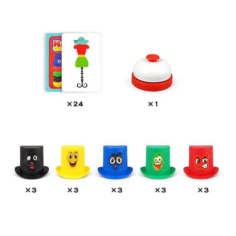 007-91A Rapid Hat Game Educational Color And Shape Matching Game Classic Quick Stacking Cups Game For Boys Girls Teens