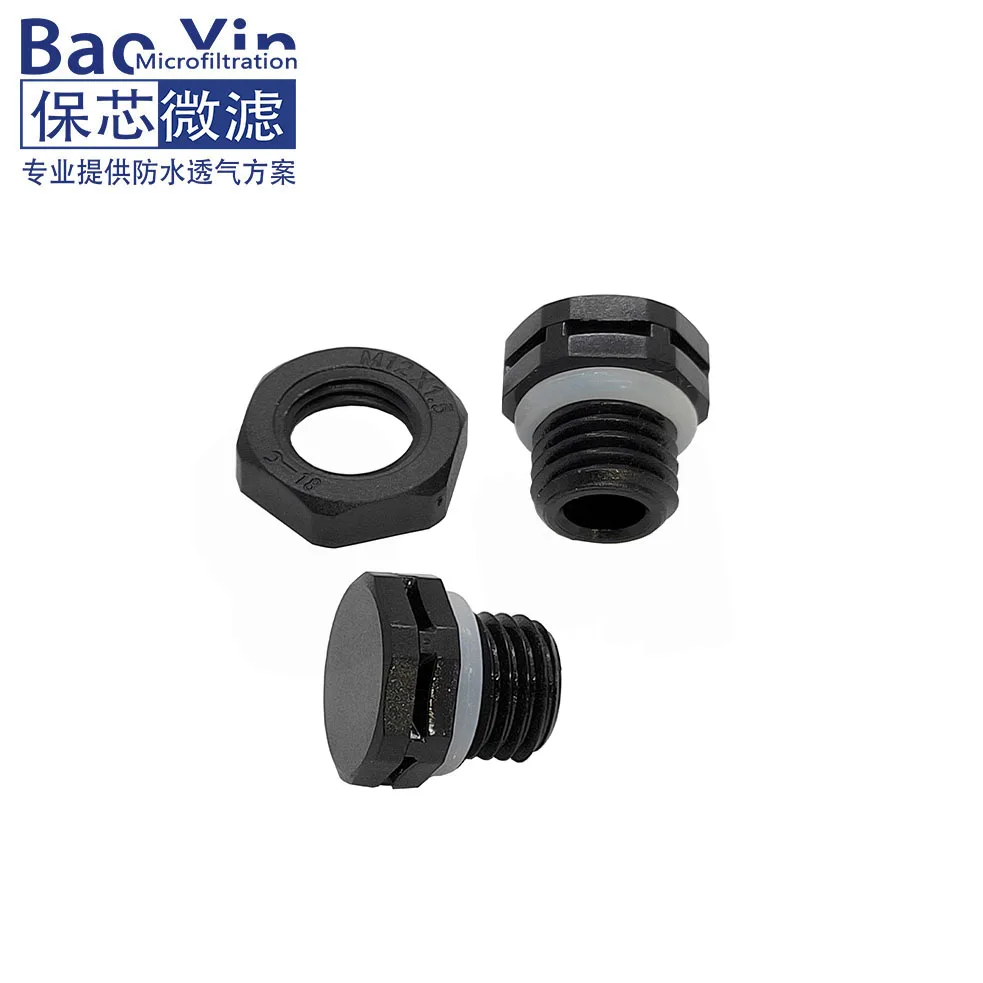 Pressure Release Valve M12*1.5 Thread  plastic Screw Protective Vents