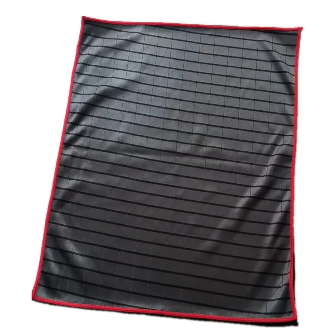 Carbon fiber microfiber cleaning cloth for glass and mirror lint free cleaning cloth  no water stain