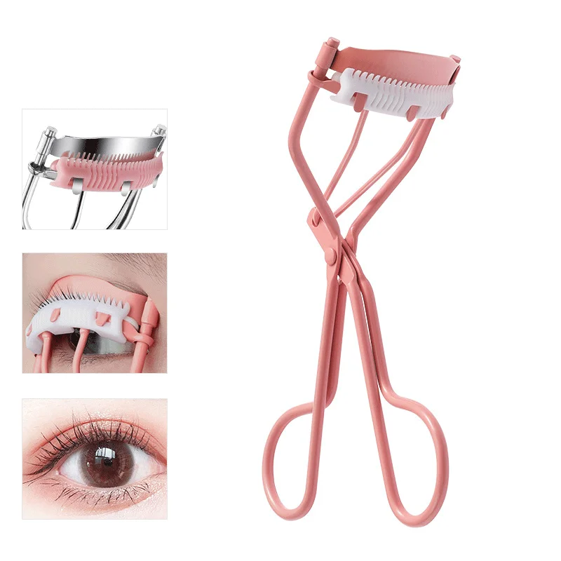 Popular Pink Beauty Care Tools Cosmetic Eyelash Extension Eyelash Curler with comb