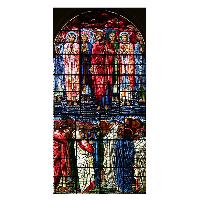 Custom various colored stained glass patterned design church building glass for cathedral