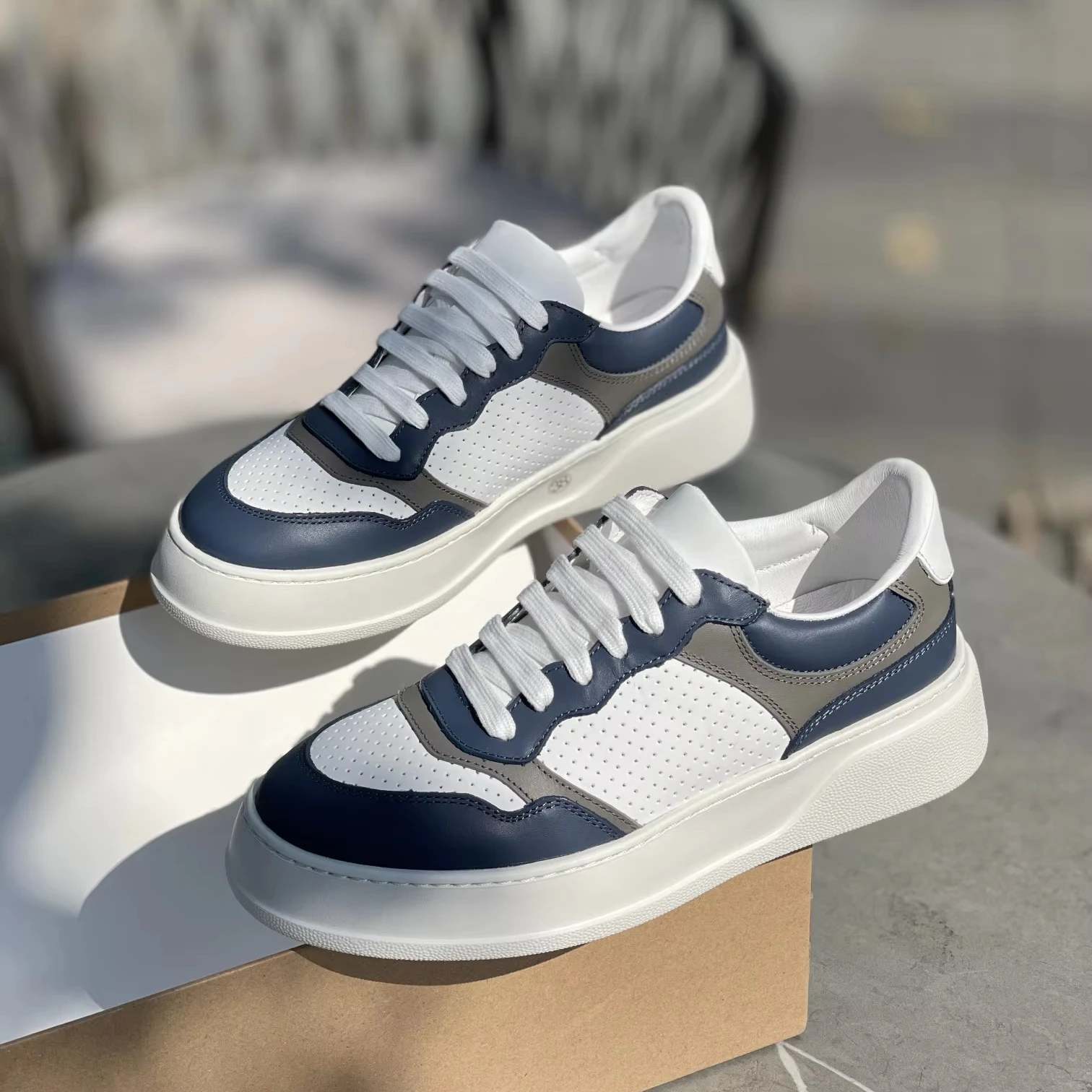 New High Quality Shoes Men Walking Style Shoes Genuine Cow Leather Sneaker Trending Casual Sports Sneakers For Men Custom
