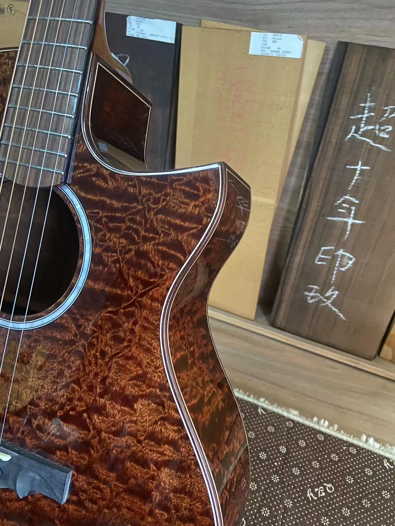 JD-920 Geake Custom All Solid High Quality Handmade Spruce Sapele Acoustic Electric Guitar