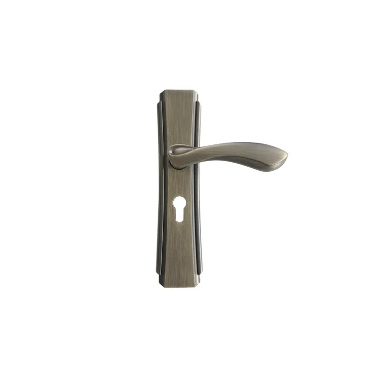 Factory-Made Zinc Alloy and Wooden Door Handles with Keys for Residential Interior Use