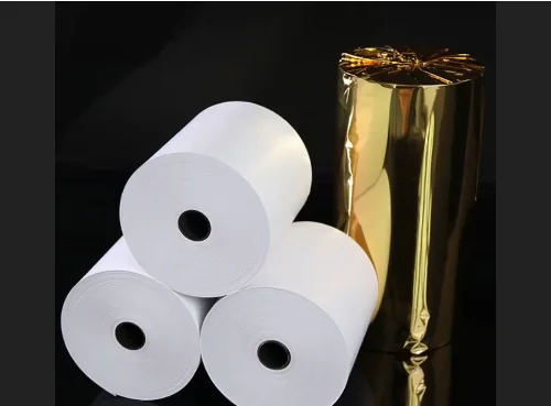 Factory 80mmx83mm thermal sensitive paper reel 65gsm 5 reel plastic film
