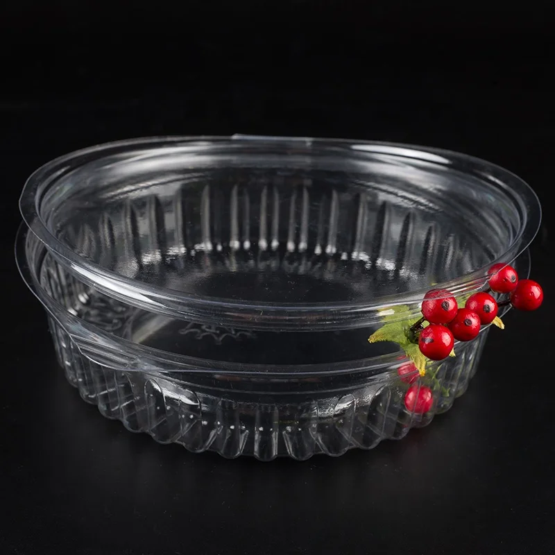 PET Salad Container Plastic Packaging Boxes with Good Price Disposable Fast Delivery Food Grade 24oz Blister Customized Color