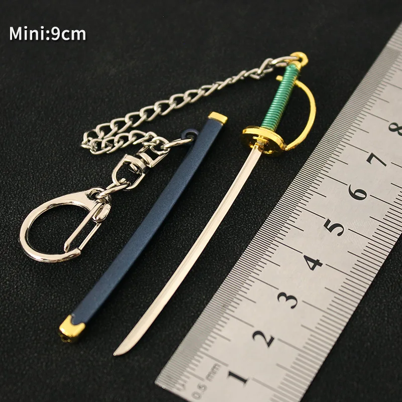 Roronoa Zoro 9cm Metal Sword mini Kitetsu Shisui Wado ichimonji Yama Death Surgeon Trafalgar Law katana sword keychain