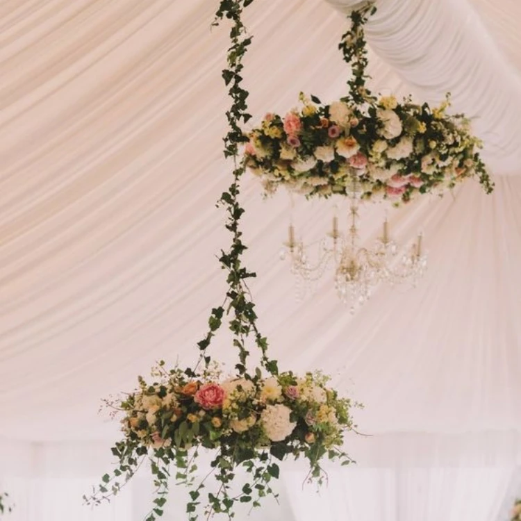 KCFC-012 Oem Wedding Decoration Artificial Flower Decoration Flowers Hanging Ceiling Flower For Wedding Stage Decoration