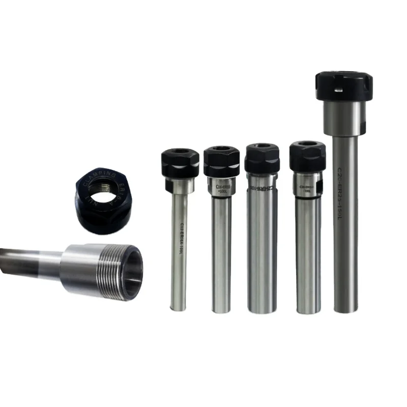 C8-ER8A C10-ER8A C10-ER11A Straight Shank Extension Mini Collet Chuck 30000rpm Alloy Steel Straight Shank Extension Rod