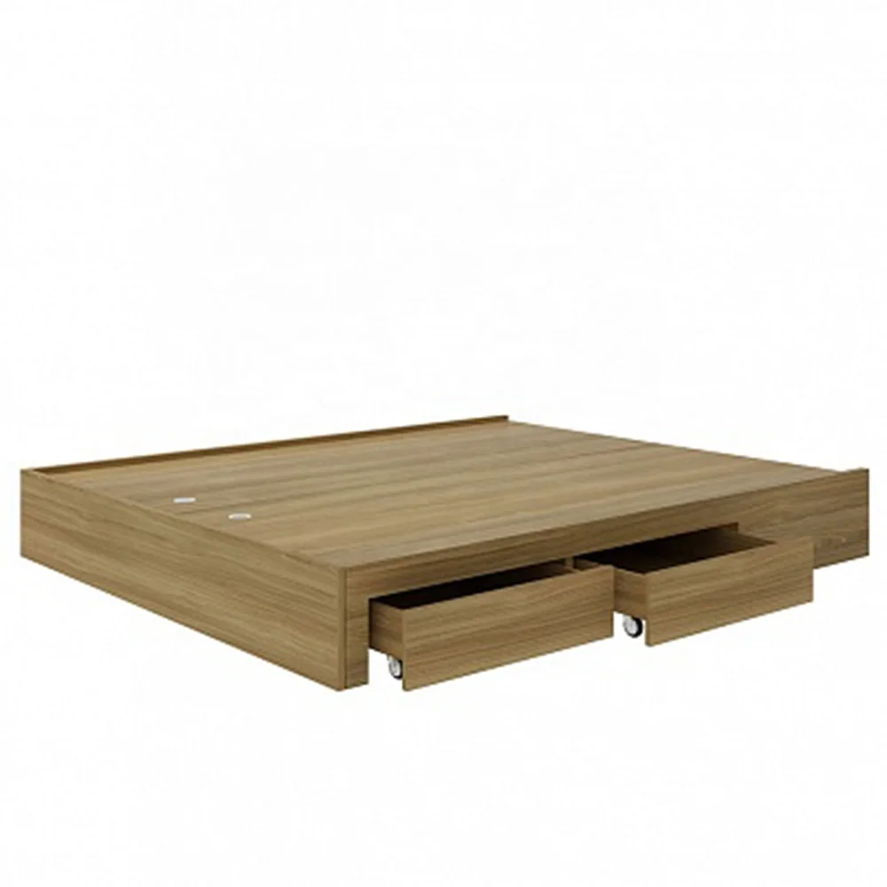 Modern style best price  double bed with 2 drawers in the right side