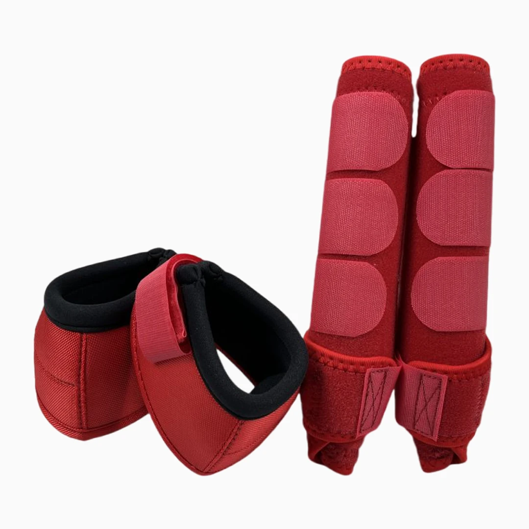 UOO 1 Set 4 Pieces Legs Horse Neoprene Tendon Boots Jumping Horse Leg Protection Boots