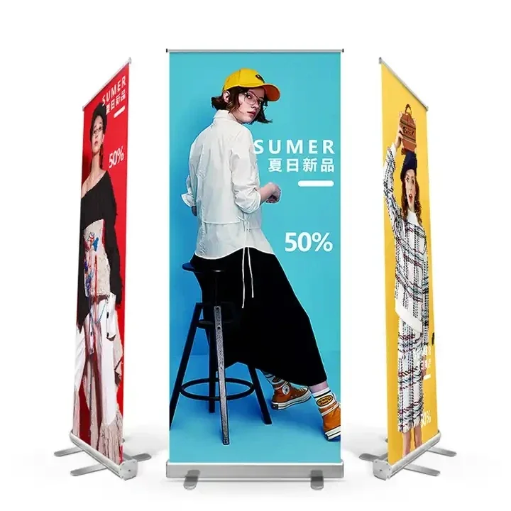 80x200cm New Arrival Portable Retractable Aluminum Roll up Banner Stand for Advertising Trade Show