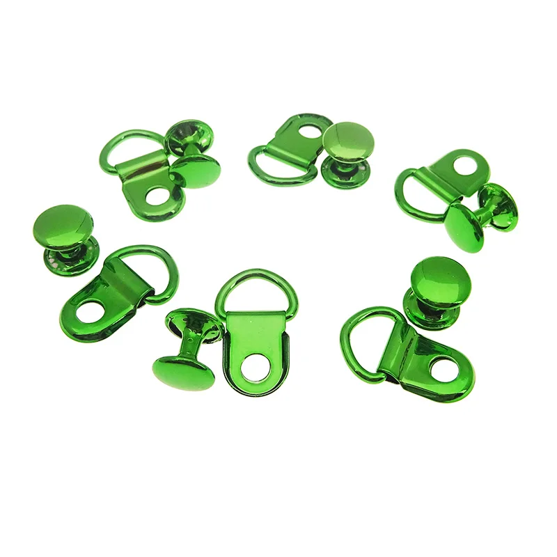 Bags Parts Accessories Green Metal D-Rings Shoes Picture Frame Straps Hangers Double Rivet Stud Boots