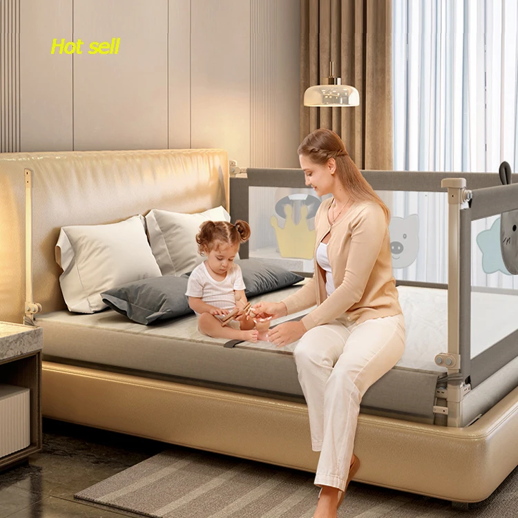 Hot Selling Bed Barrier Portable Frame Protection Toddlers Bed Guard Adult Fold Down Side Baby Bed Rails