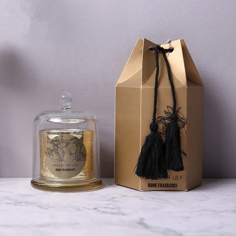 natural essential oil healing organic soy wax scented Candles  in luxury crystals glass jar gift